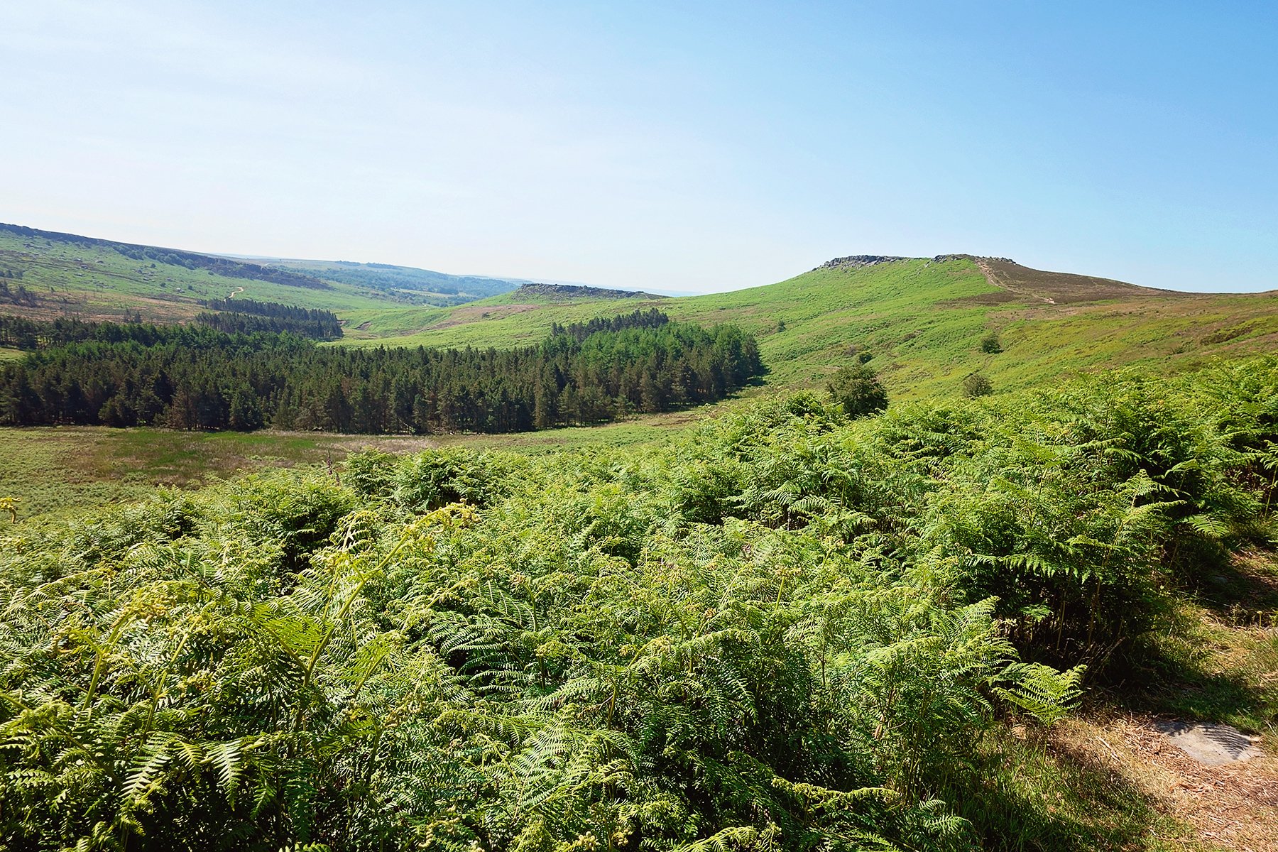 Higger Tor and Carl Wark in the Peak District