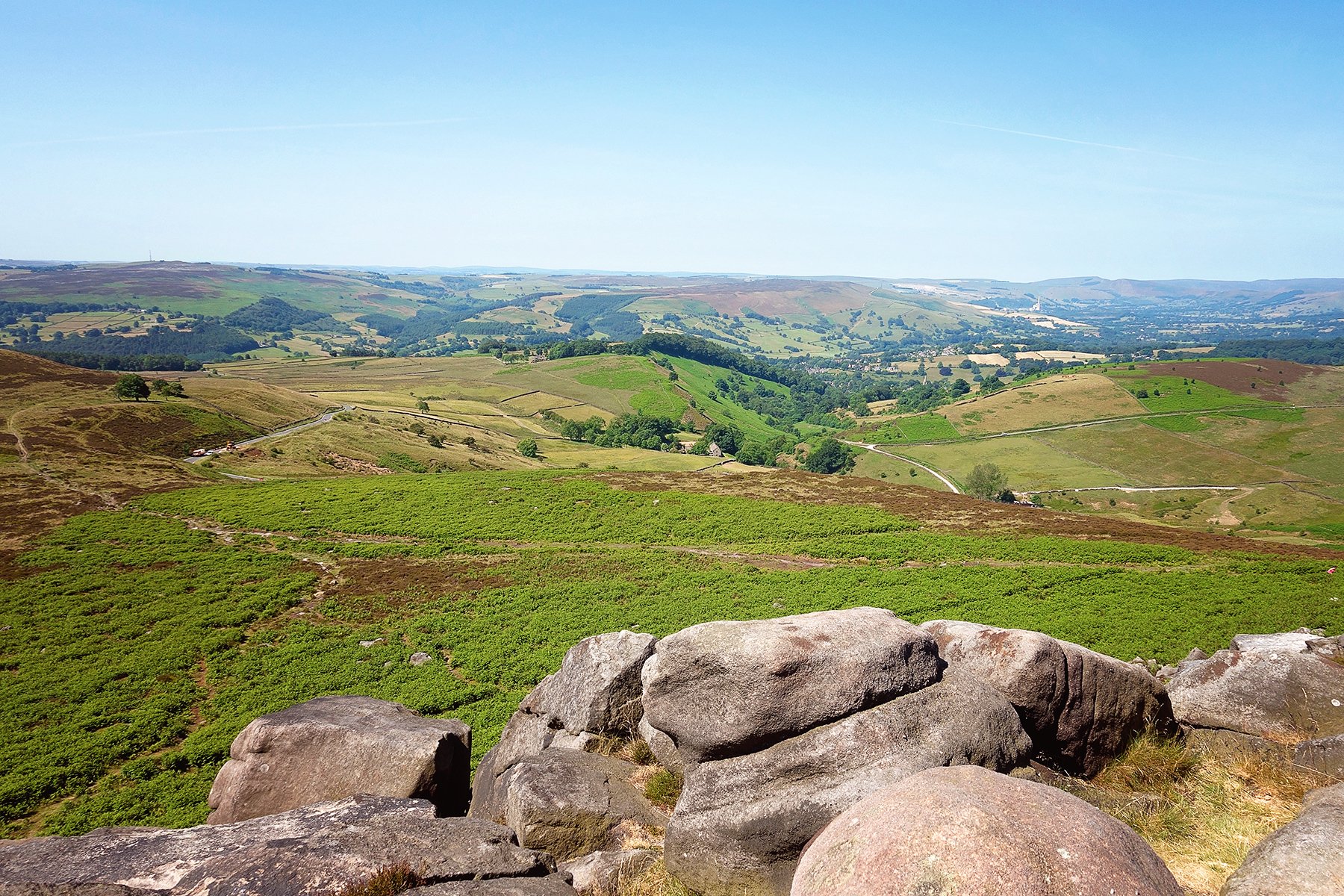 Higger Tor and Carl Wark in the Peak District