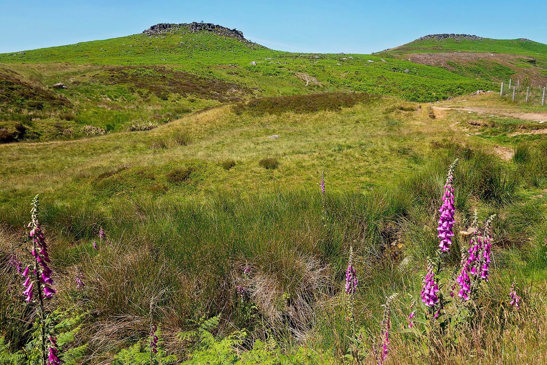 Higger Tor and Carl Wark in the Peak District