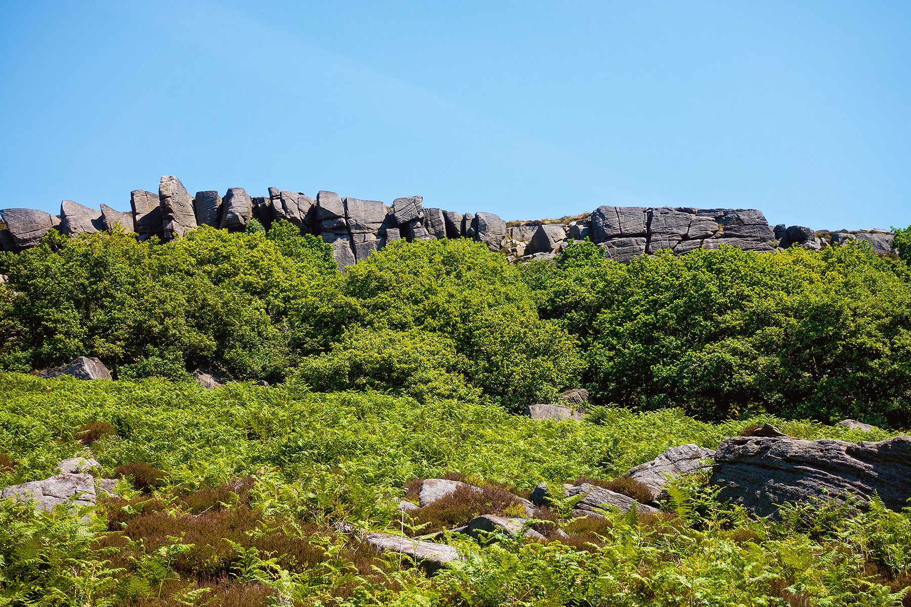 Higger Tor and Carl Wark in the Peak District