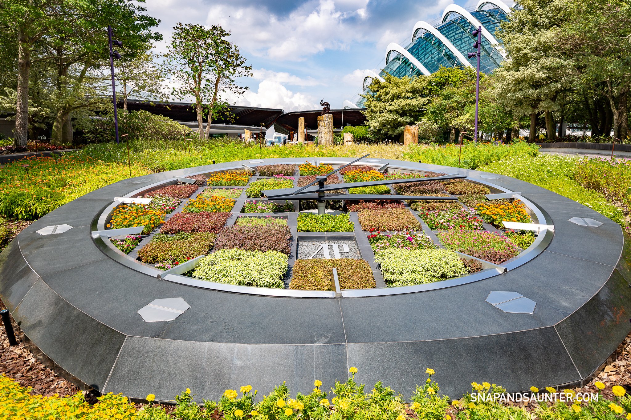 flower clock display gardens by the bay in singapore