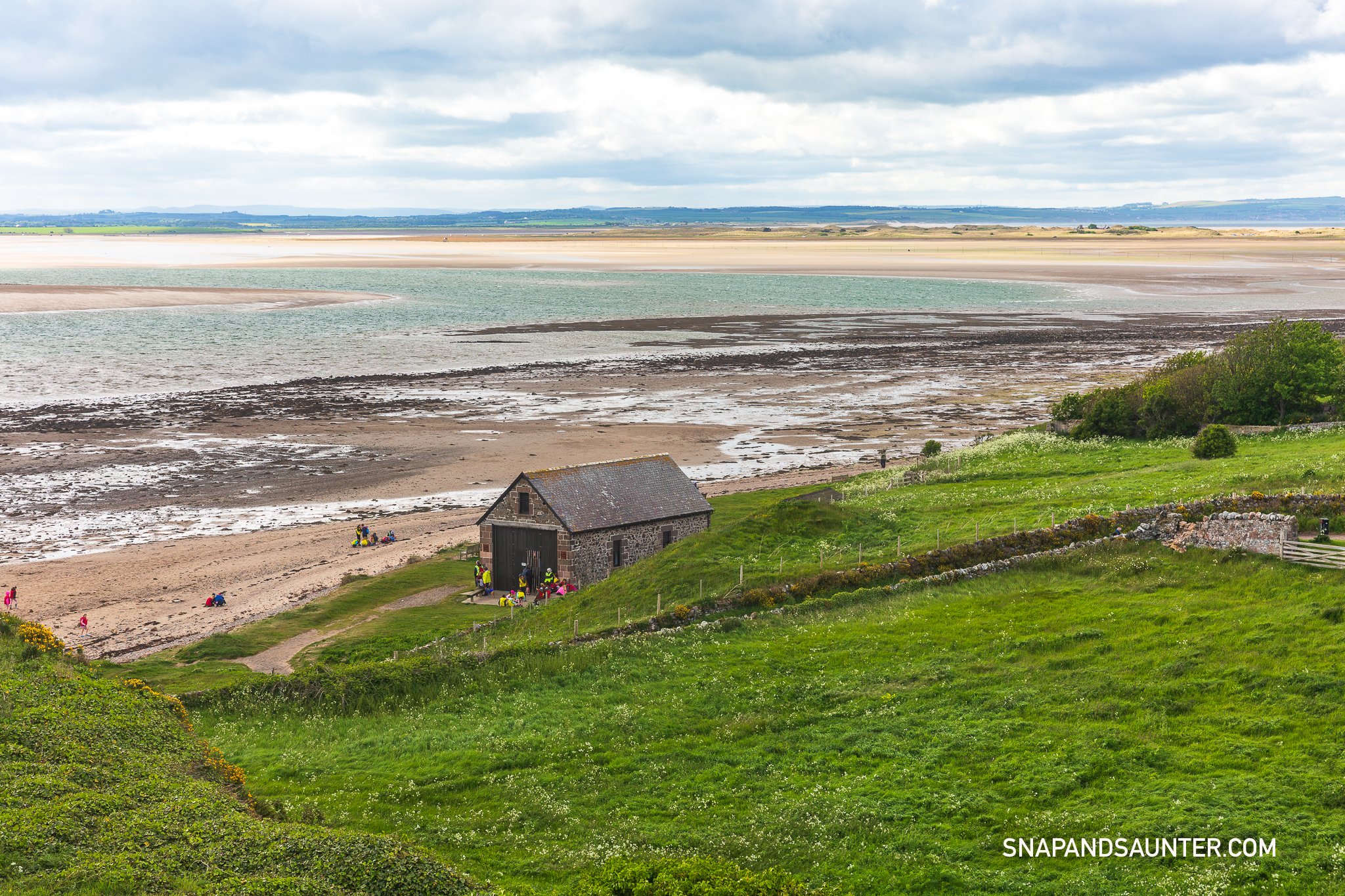 A view from the Lookout Tower on Holy Island in Northumberland