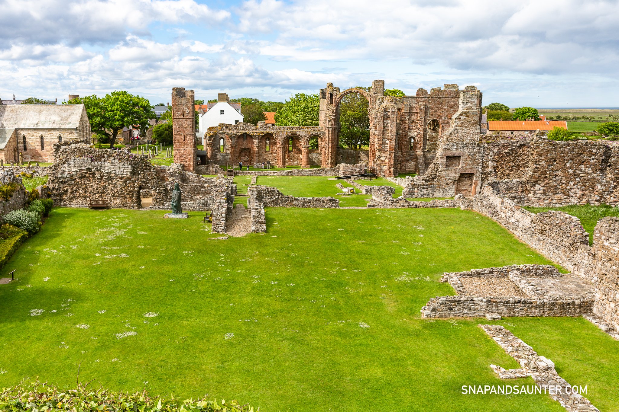 Lindisfarne Priory on Holy Island in Northumberland
