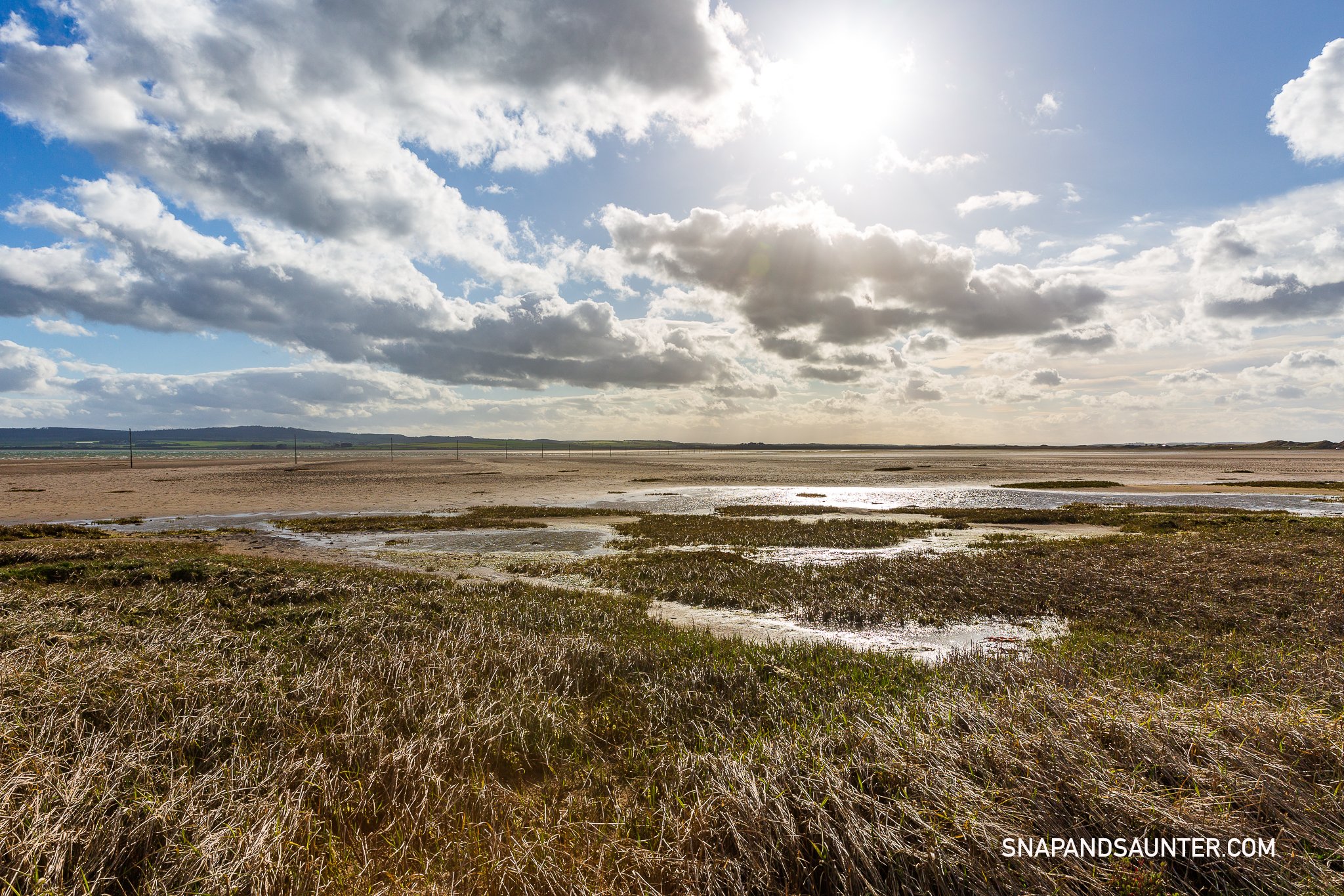 Holy Island of Lindisfarne's causeway in Northumberland