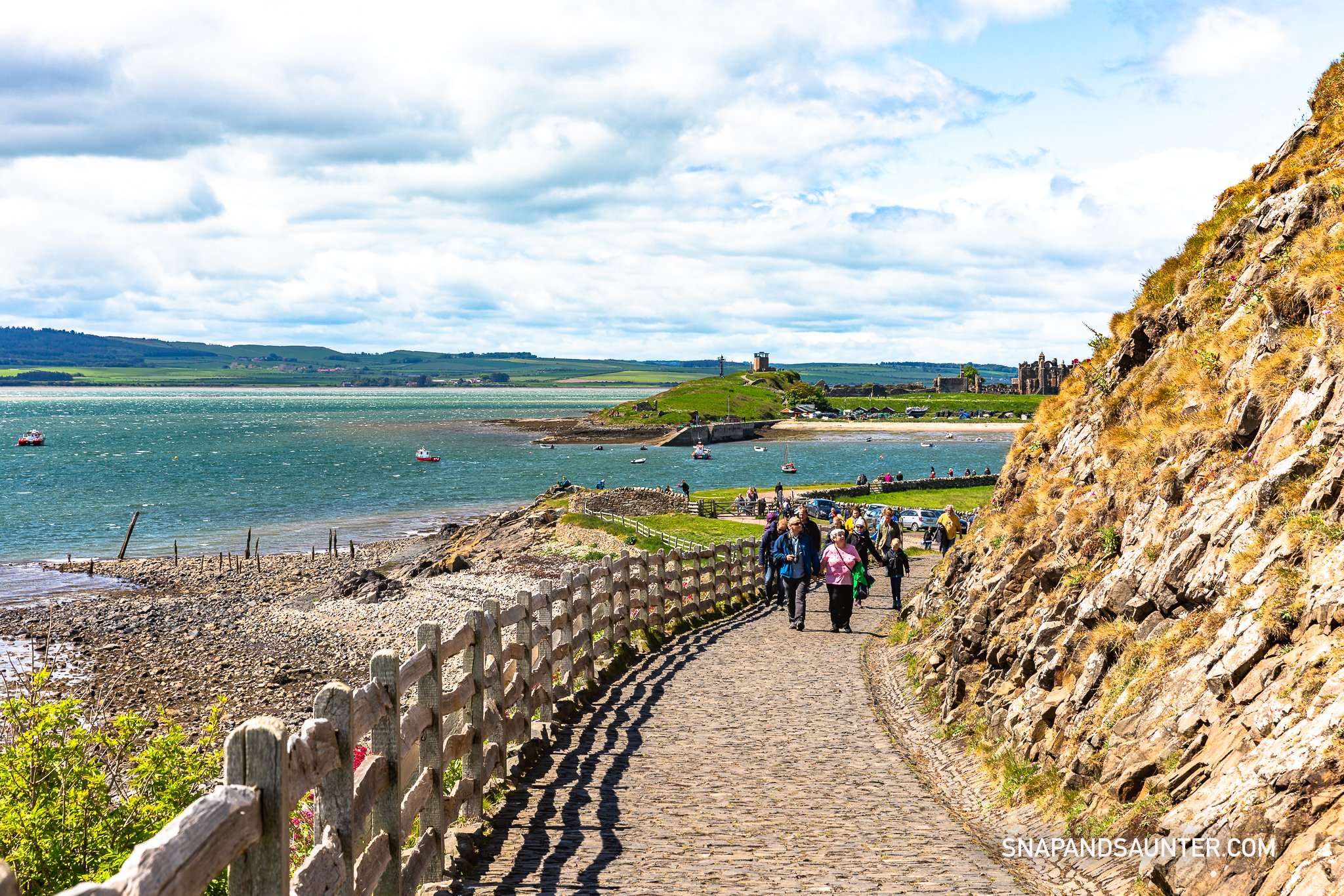 on the way to Lindisfarne Castle in Northumbuland