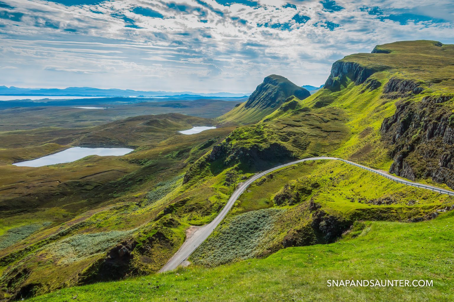 HIKING QUIRAING AND ITS DRAMATIC LANDSCAPE ISLE OF SKYE SCOTLAND HIKING QUIRAING AND ITS DRAMATIC LANDSCAPE ISLE OF SKYE SCOTLAND