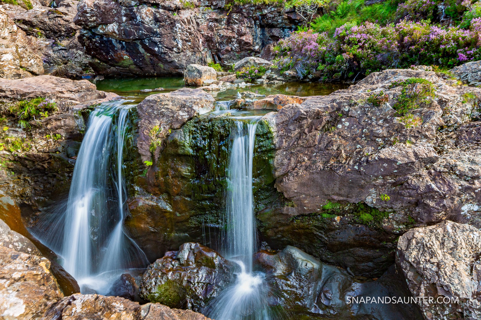 Fairy Pools waterfalls on the Isle of Skye in Scotland
