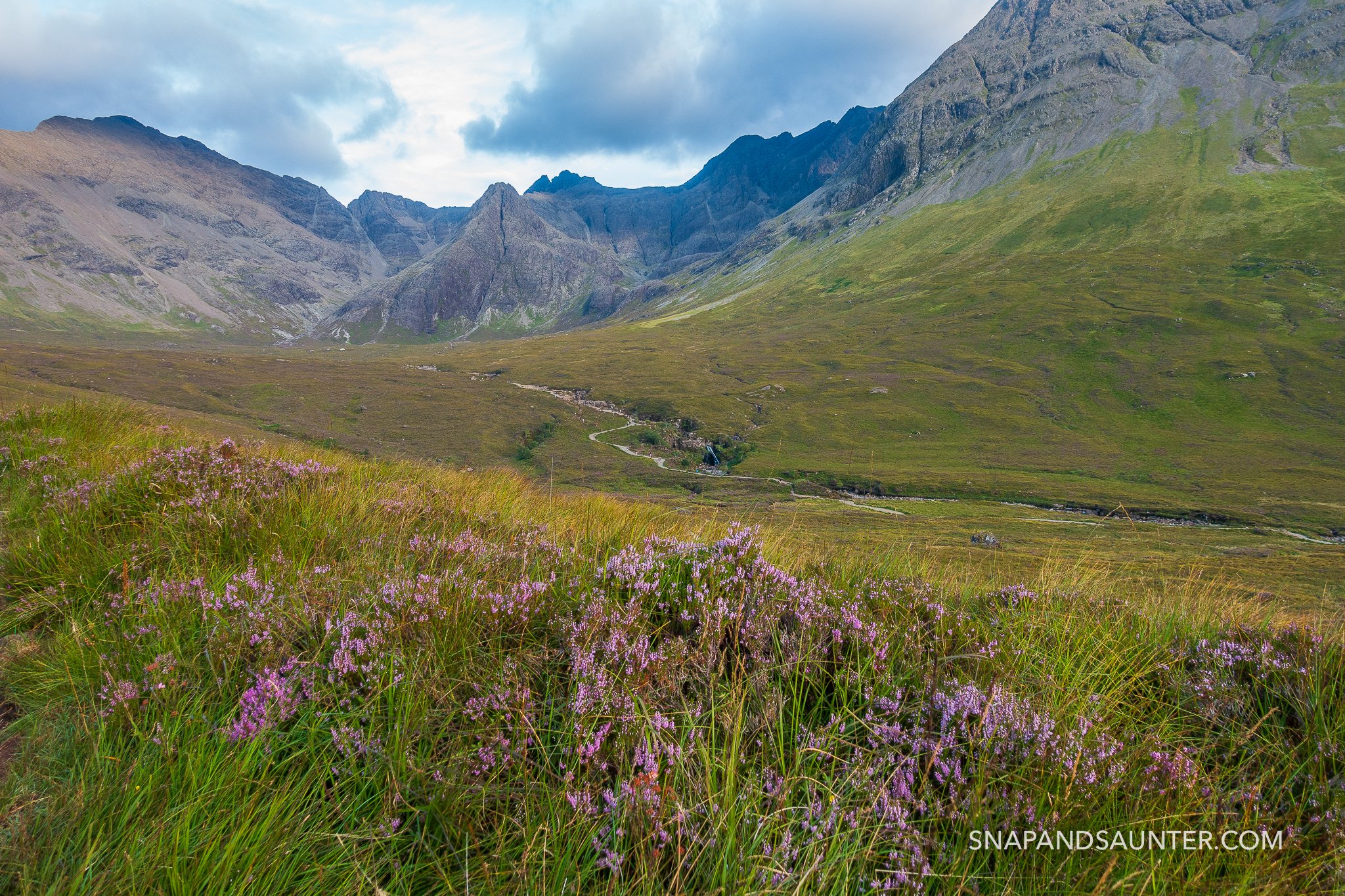 Looking at the path to Fairy Pools on the Isle of Skye